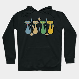 Mid-Century Modern Look Cats 50s 60 Style Hoodie